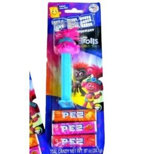 NEW TROLLS World Tour Queen Poppy PEZ DISPENSER + 3 Packs PEZ CANDY In Package
